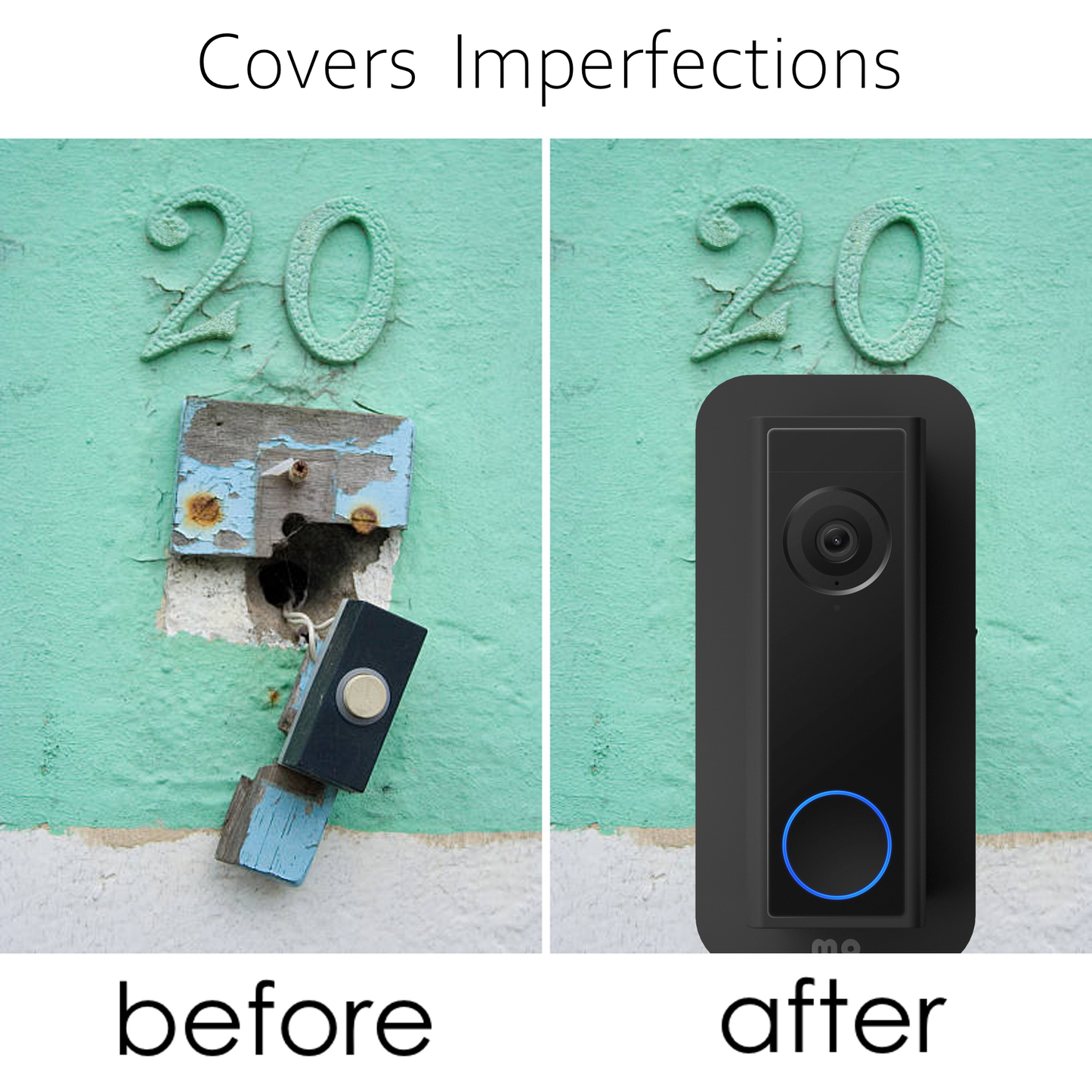 Non-Adhesive Wall Plate for Eufy C30 C31 Doorbell