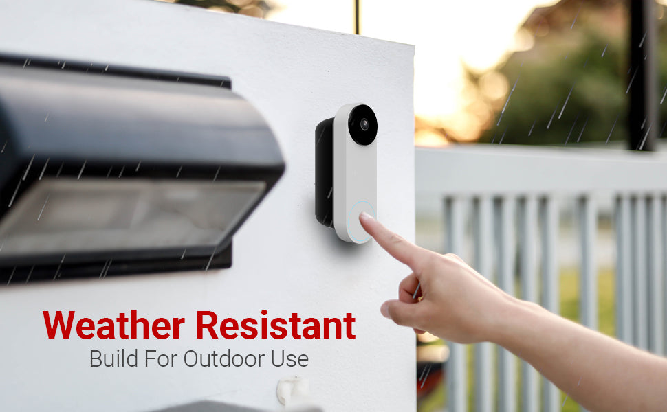 No-Drill Corner Mount for Google Nest Hello Video Doorbell Wired 2nd Generation
