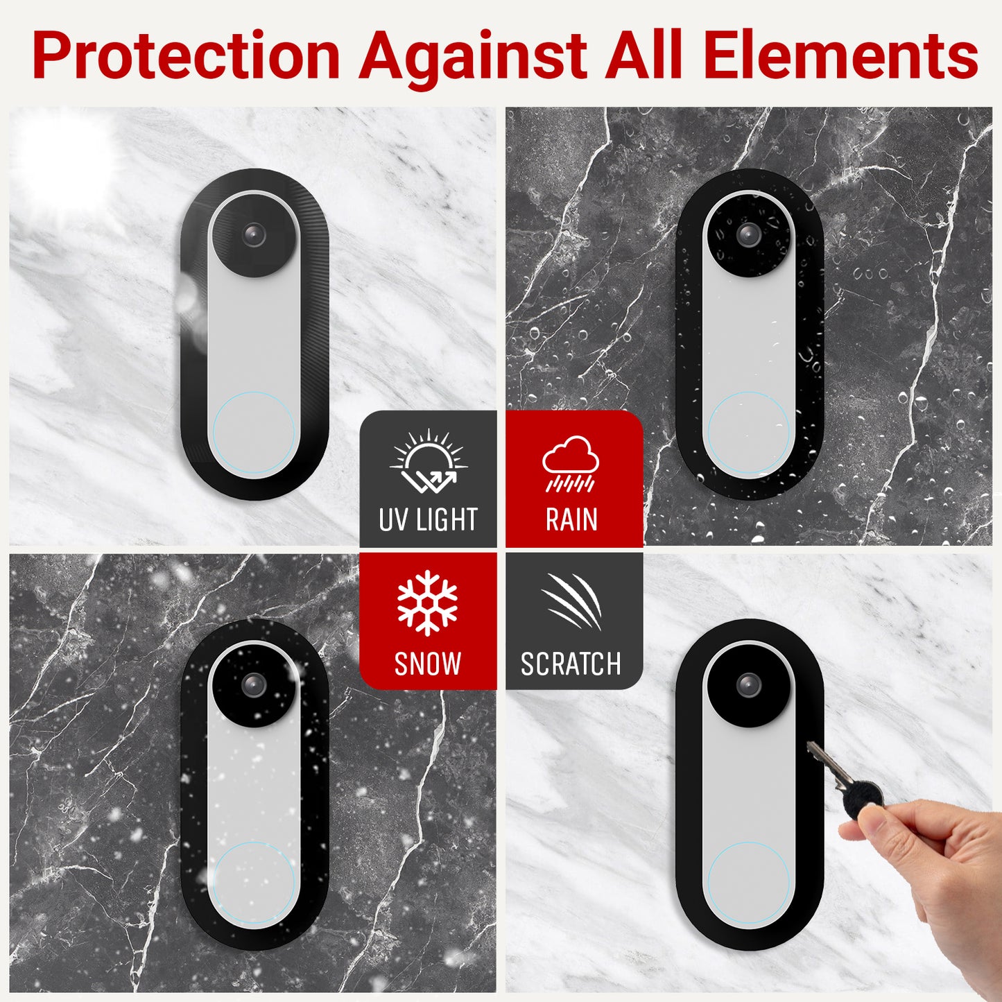 Non-Adhesive Wall Plate for Google Nest Video Doorbell Wired 2nd Generation