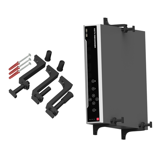 Large Adjustable Wall Mount Brackets for CCTV DVR/NVR, Routers & Boxes — Fits 22–87mm (0.9–3.4"), Set of 3