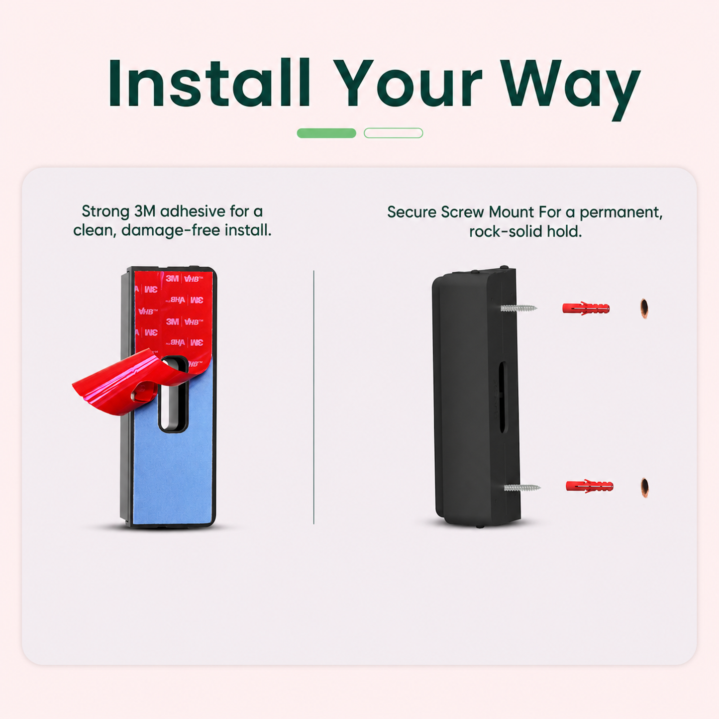 No-Drill Adjustable Angle Wedge Mount for All Blink Doorbells