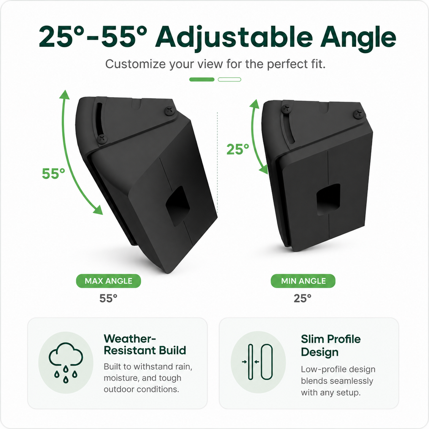 No-Drill Adjustable Angle Wedge Mount for All Blink Doorbells