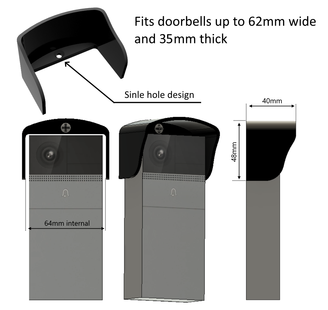 Universal Doorbell Cover 65mm