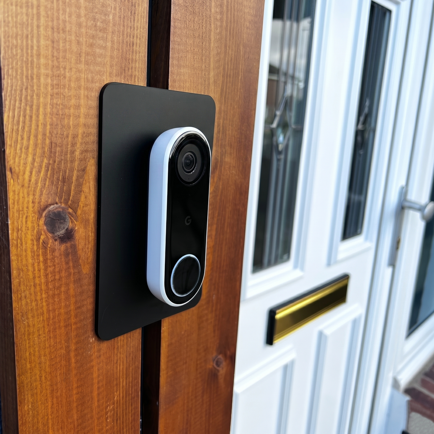 Drill-to-Fit Wall Plate for All Google Nest Doorbells – Covers Old Holes, Fits Any Model