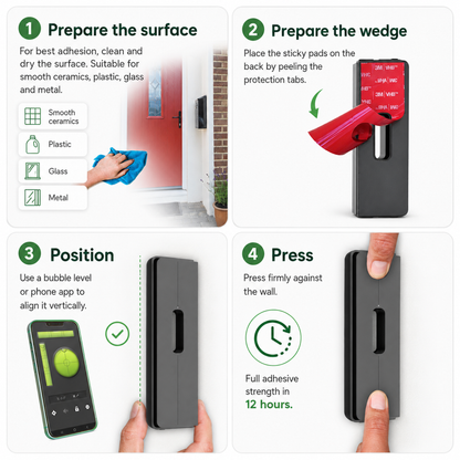 No-Drill Adjustable Angle Wedge Mount for All Blink Doorbells