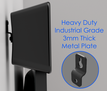 Close-up of a speaker on the bracket, made from 3 mm thick industrial grade steel plate