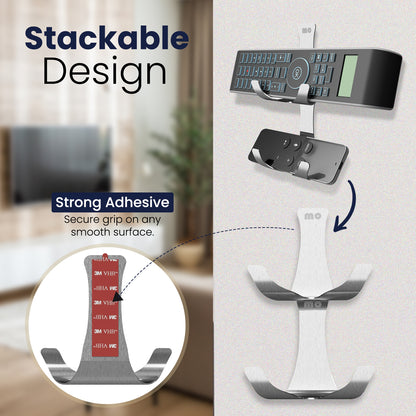 Adhesive Wall Mount Holder for Phones, Remotes, Glasses & Keys – Stainless Steel