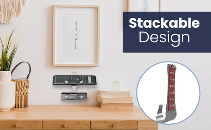 Adhesive Wall Mount Holder for Phones, Remotes, Glasses & Keys – Stainless Steel