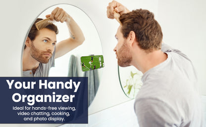 Adhesive Wall Mount Holder for Phones, Remotes, Glasses & Keys – Stainless Steel