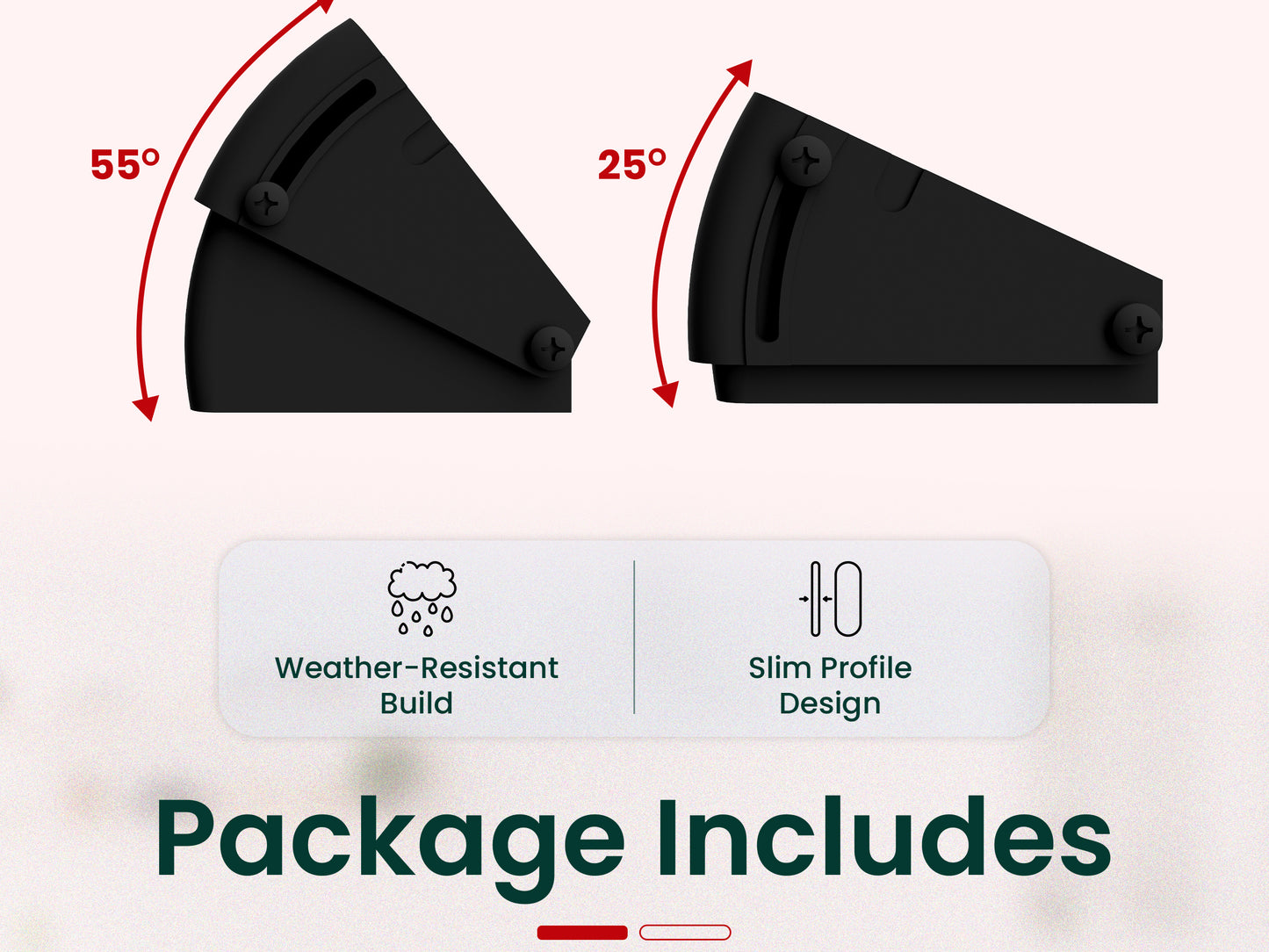 No-Drill Adjustable Angle Wedge Mount for All Ring Doorbells