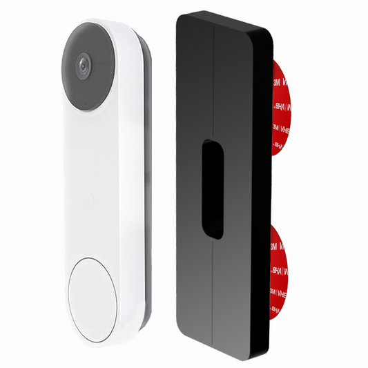 No-Drill Adhesive Mount for All Google Nest Doorbells – Sticks On, No Wall Holes (Screws Included)