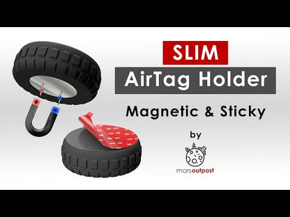 SLIM Magnetic & Adhesive Holder - Fits Apple AirTag 1 & 2 and Motorola Moto Tag - Discreet Plastic