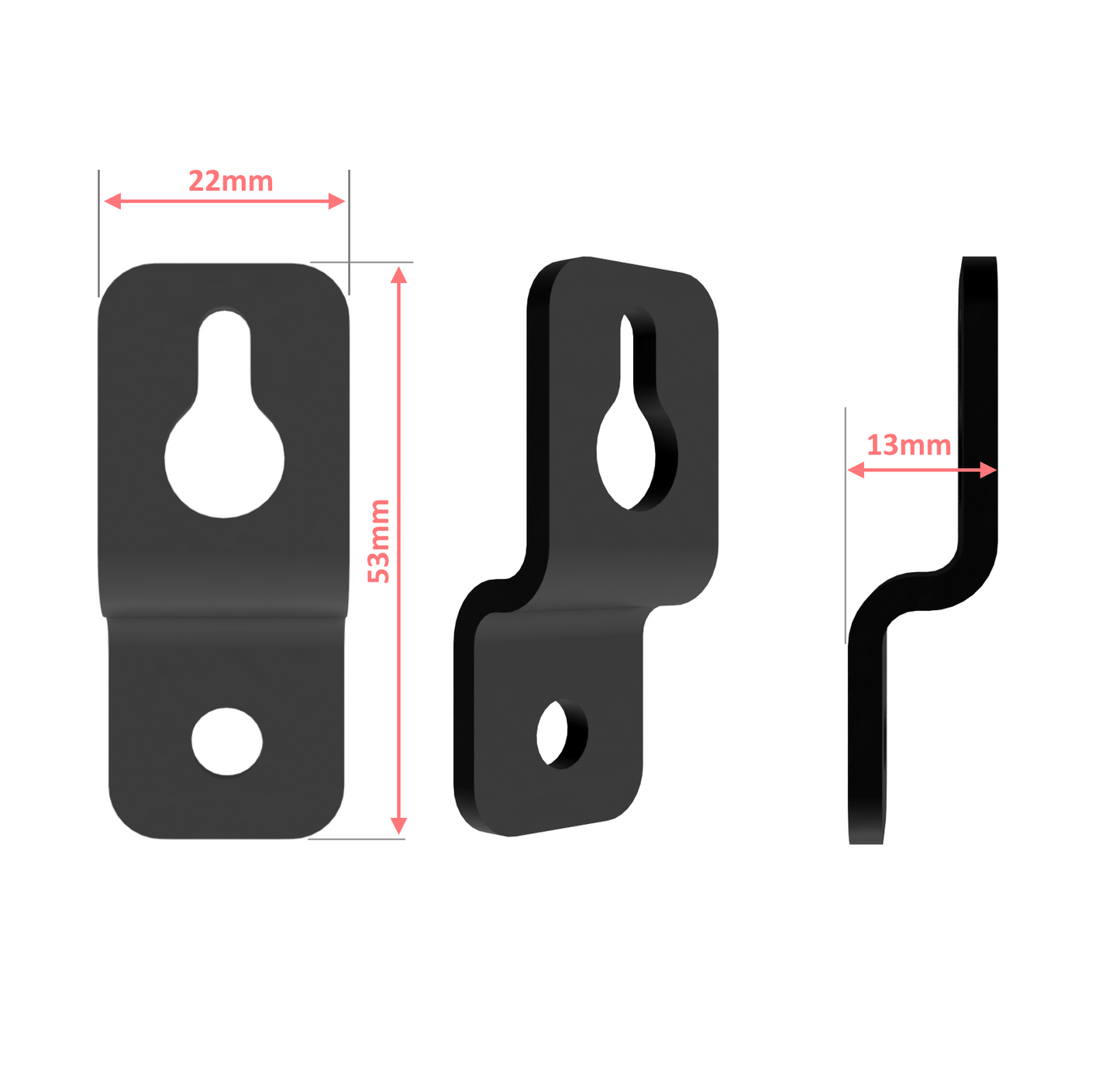 Universal Metal Brackets for Speakers (Pack of 5)